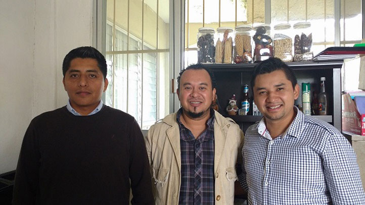 Pablo Andrés Meza, Ricardo Serna Lagunes y Miguel Cebada Merino, investigadores de la FCBA-Peñuela